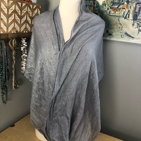 EXPRESS Silky Metallic Lightweight Scarf - Picture 2 of 7